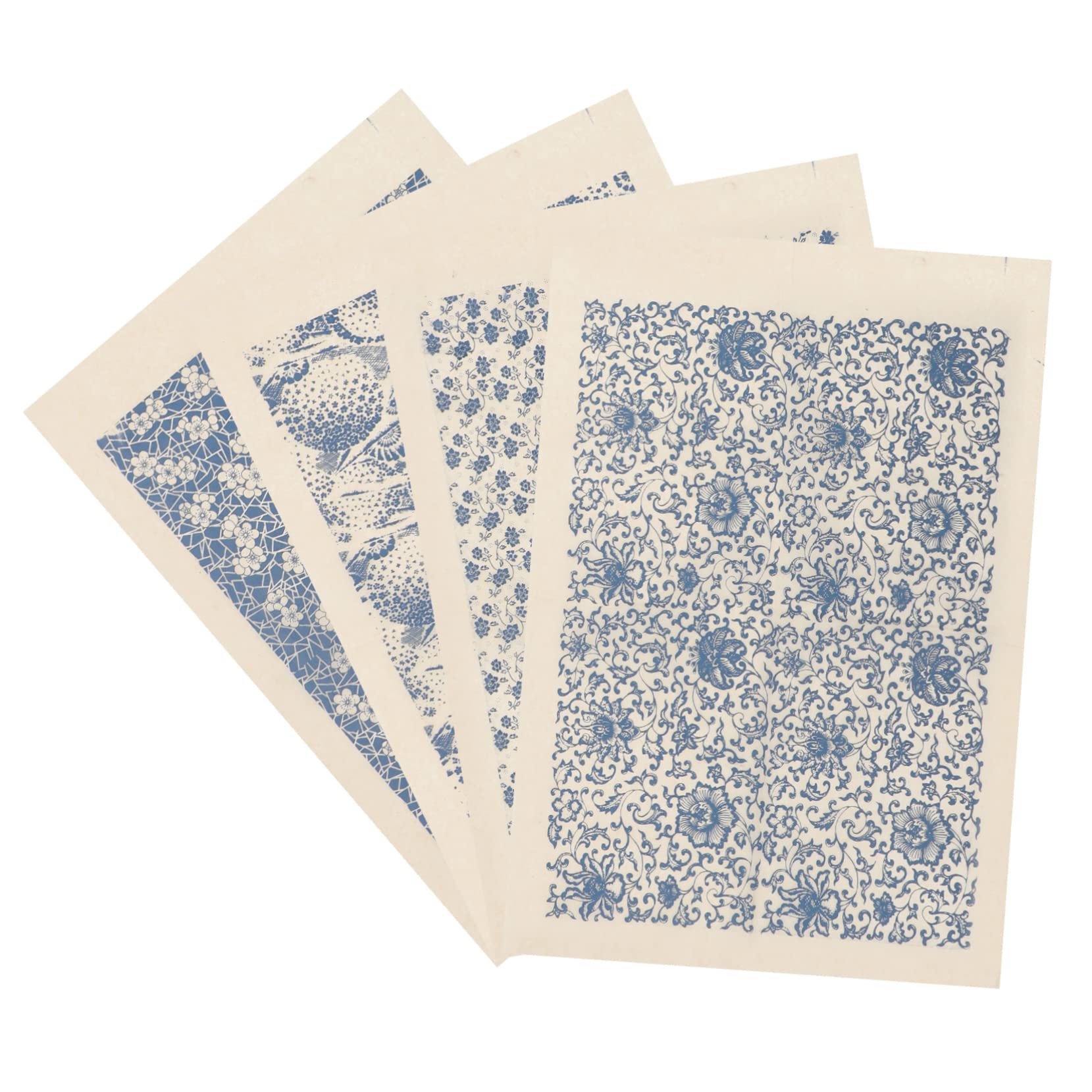 Lurrose 20feuilles Papier De Décalcomanie sous Glaçure De Décoratives pour Transfert Résistant Aux Hautes Températures pour Artisanale