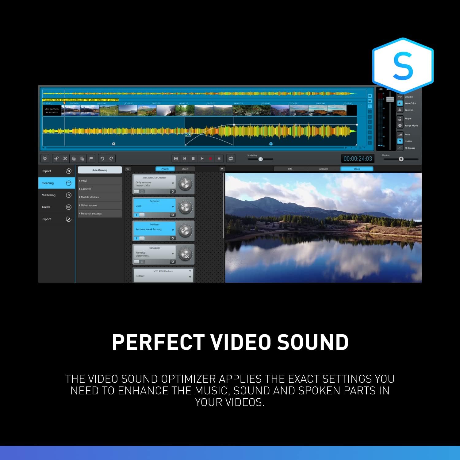 SOUND FORGE Audio Cleaning Lab 4 – The simple solution for audio cleaning & restoration | Audio Software | Music Program | for Windows 10/11 [PC Online code] : Musical Instruments
