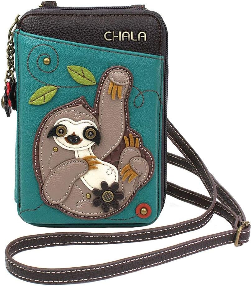 Chala Handbags Sloth Wallet Crossbody Handbag - Convertable Strap