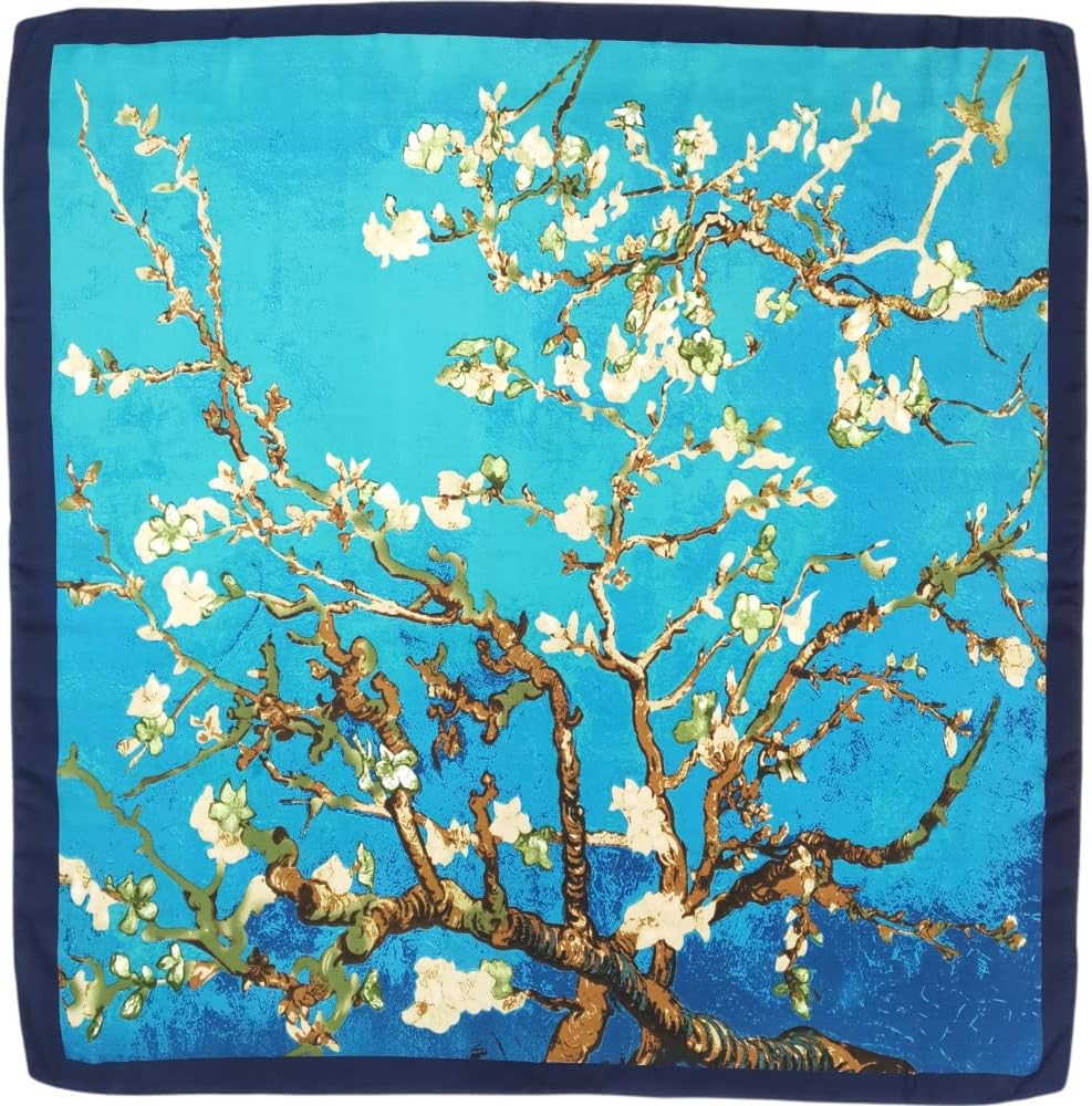 Julunar Silk Like Head Scarf for Women - Satin Large Hair Scarves - 35" Square Silk Hair Wrap for Sleeping with Gift Packed - Image 5