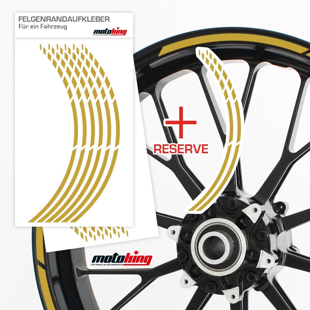 Felgenrandaufkleber GP-Design – Für 15 Zoll Felgen, Weiß, 7,5 Mm Breit, Wasserfest, Made In Germany
