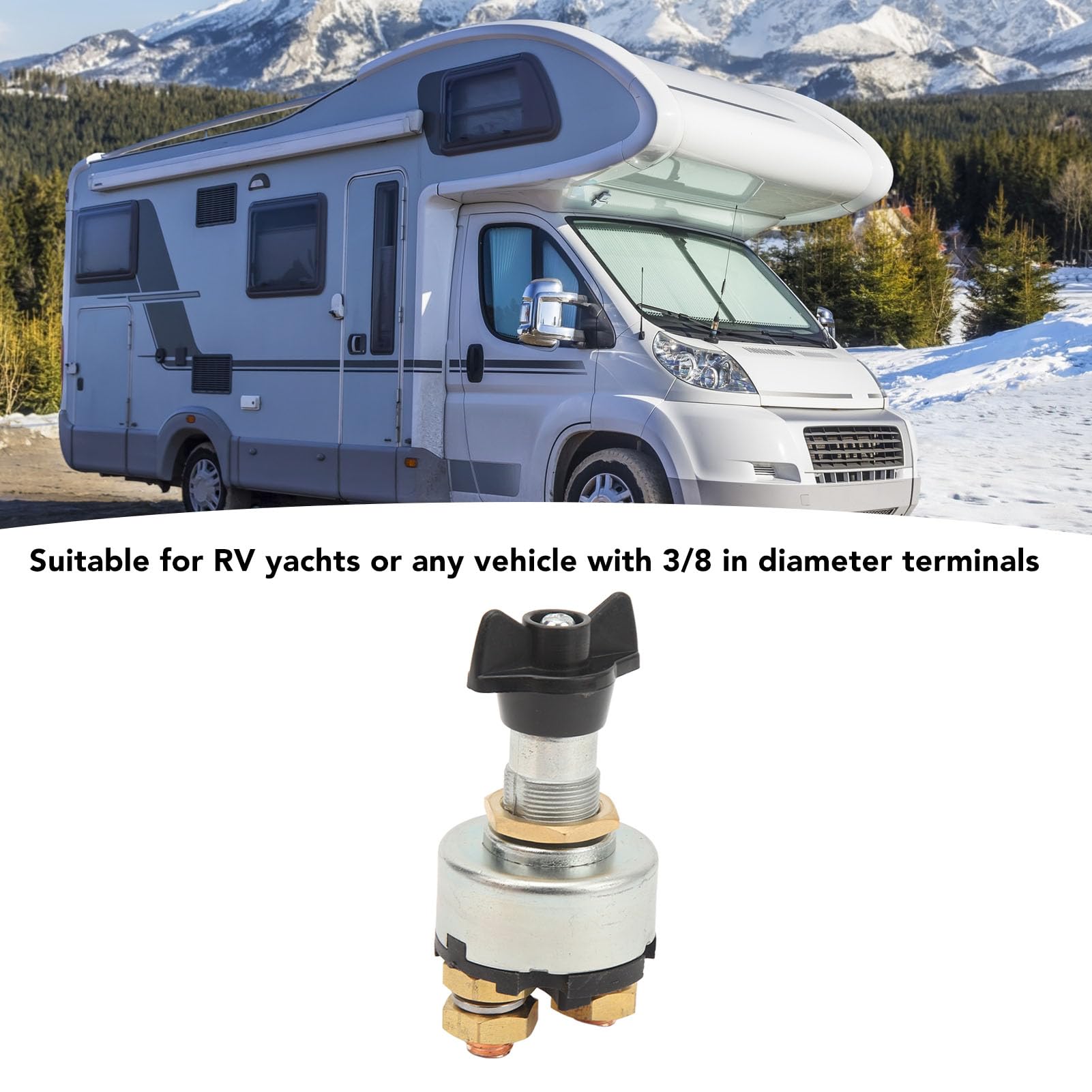Interrupteur De Batterie 12V/24V 200A - Coupe-Circuit Rotatif Pour Voiture, Camion, Bateau - 2 Pièces