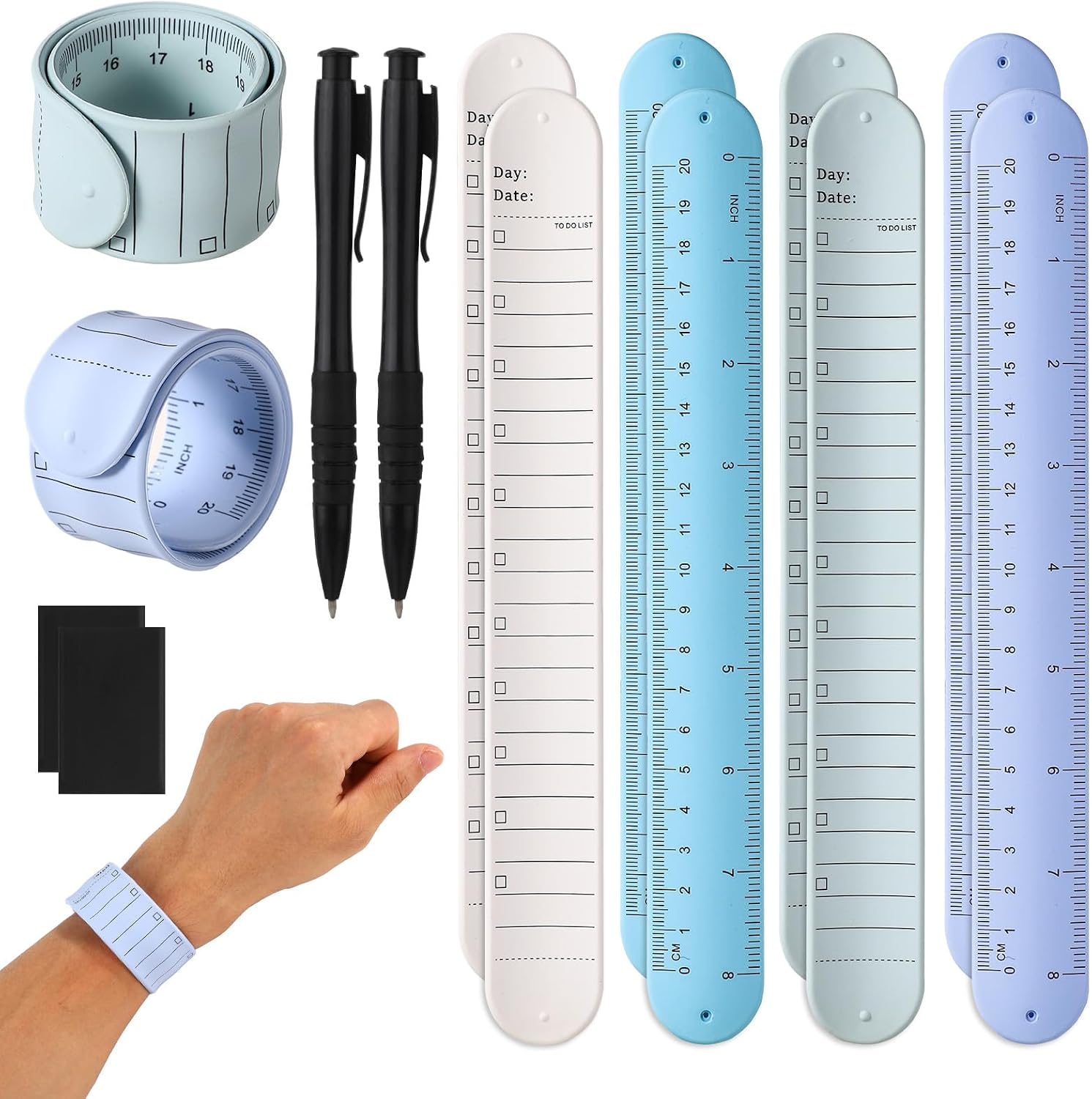 Wearable Notepad Amazon.com : lasuroa 8pcs Erasable Wrist Notepad, 9.37x1.18in Silicone ...