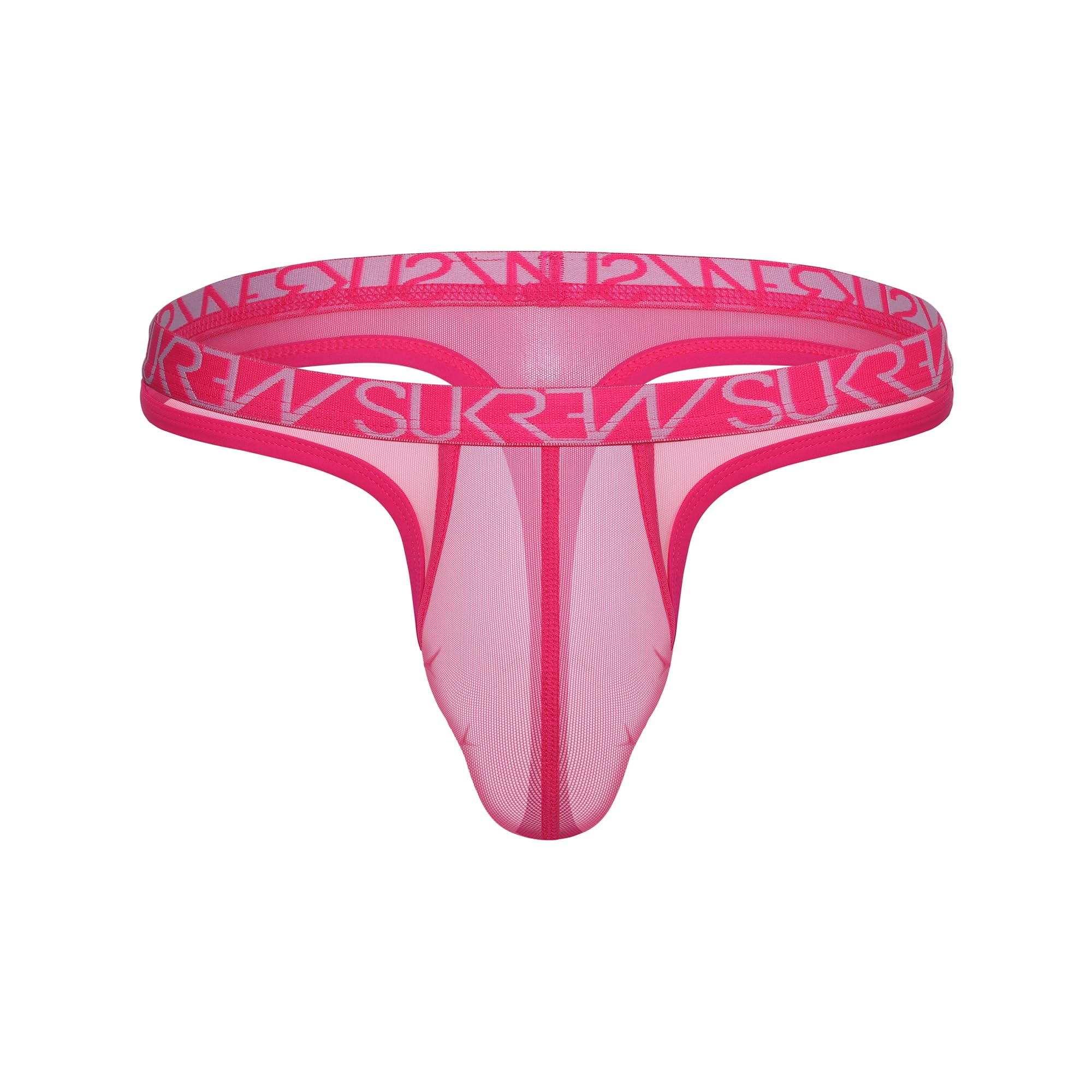 String Hommes Elect Pink SUKREW Sheer Low-Rise transparent et audacieux - 3
