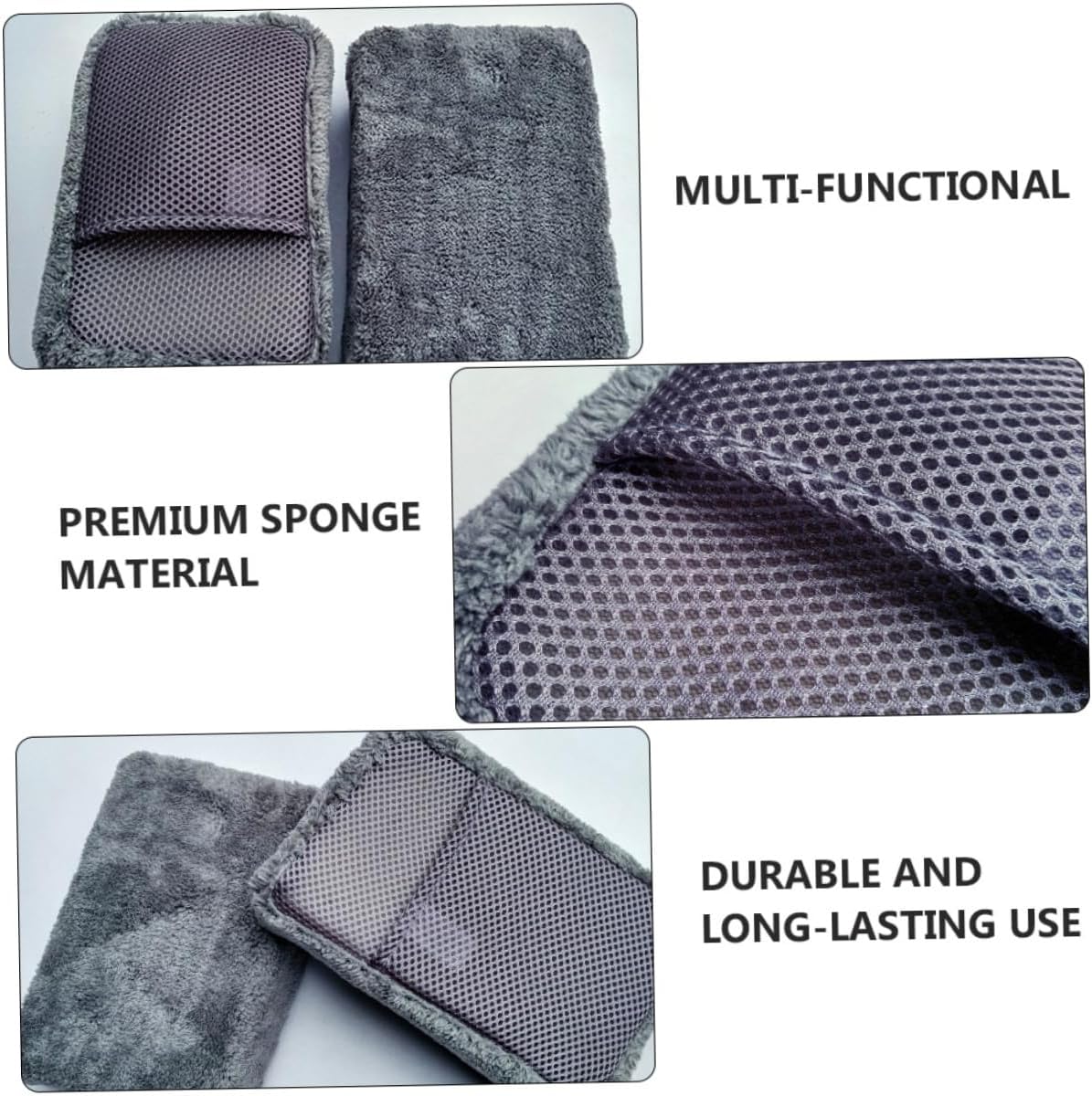 Alipis 4pcs High Absorbent Car Wash Sponge Gloves Cleaning Tool for Car Detailing Easy to Use Compact Design Random