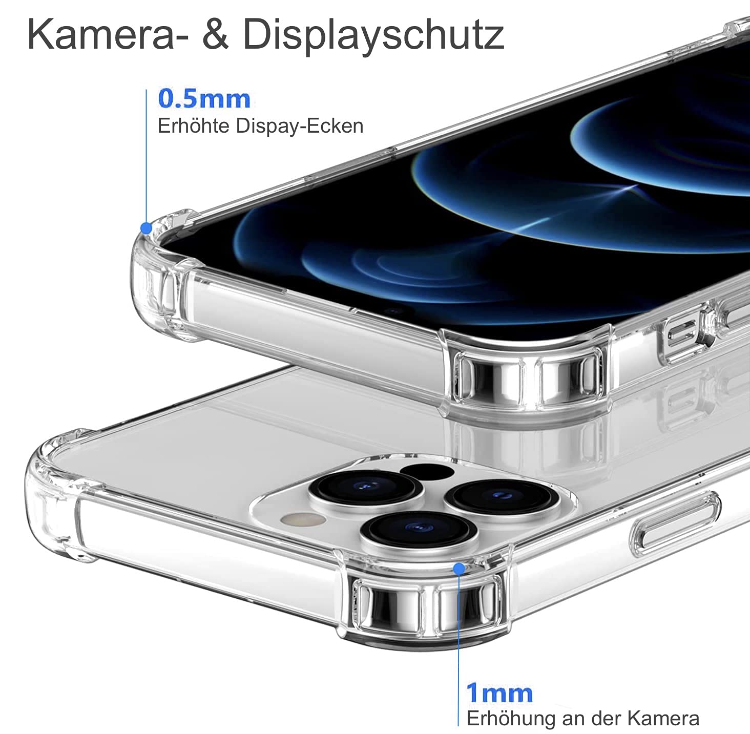 Babaco Klare Handyhülle Für IPhone 13 PRO – TPU-Schutzhülle, Transparent & Griffig | Mit Kameraschutz
