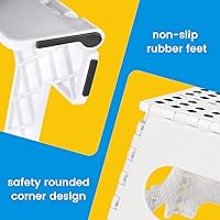 Vista 3 de ACSTEP Taburete Plegable para Adultos y Niños de 11 Pulgadas de Altura, Taburete de Plástico Ligero Plegable que Soporta hasta 300 libras, Taburete