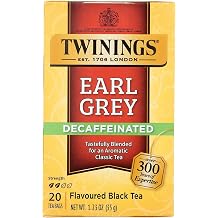 Twinings of London Decaffeinated Earl Grey Black Tea Bags, 20 Count