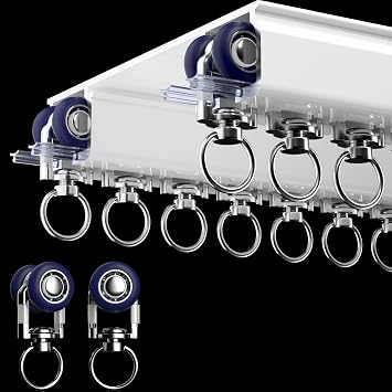 Ceiling Mounted Curtain Track System, White, 4.5m