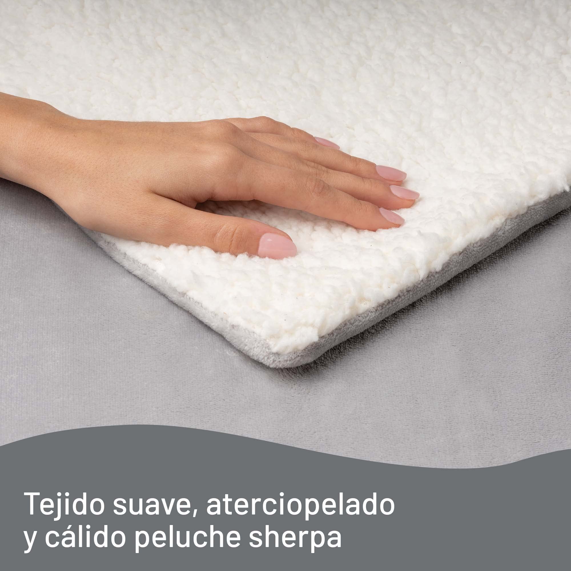 Imetec Adapto Grand Luxe, Plaid Calefactable, Manta Eléctrica, Tejido Suave 180 x 140 Cm,Ahorro Energético,Tecnología Adapto, Óptimo, Calentamiento Rápido, 6 Temperaturas, Lavable,Gris, 2.1 kilograms