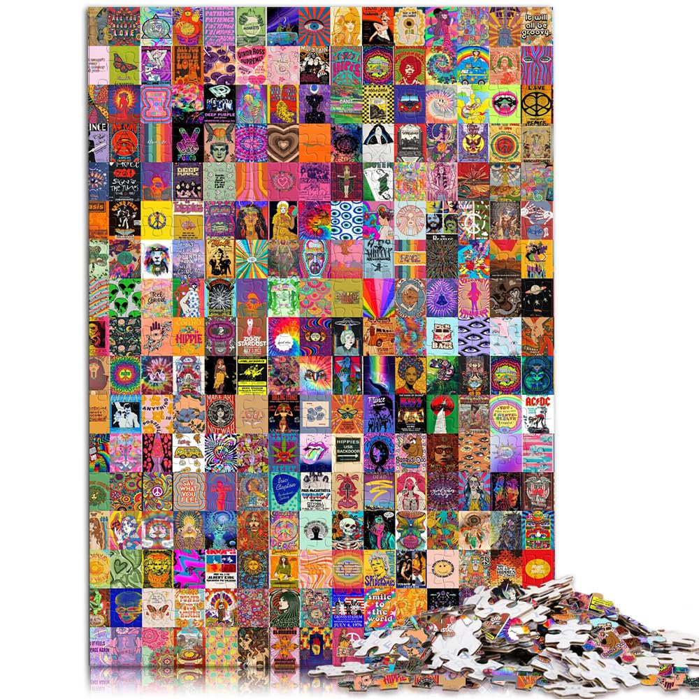 Jigsaw Puzzle for Adults colorful art 1000 piece puzzle for Adults Teens Cardboard Puzzles Home Decoration Size: 26x38cm