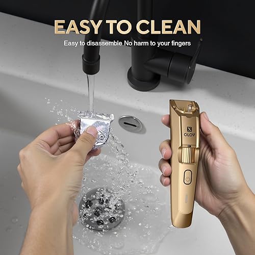 Miniatura 6 de Cortadora de barba para hombre, todo en uno, con esfera de precisión, peluquería facial de alta calidad, ajuste ajustable de 20 longitudes, base de