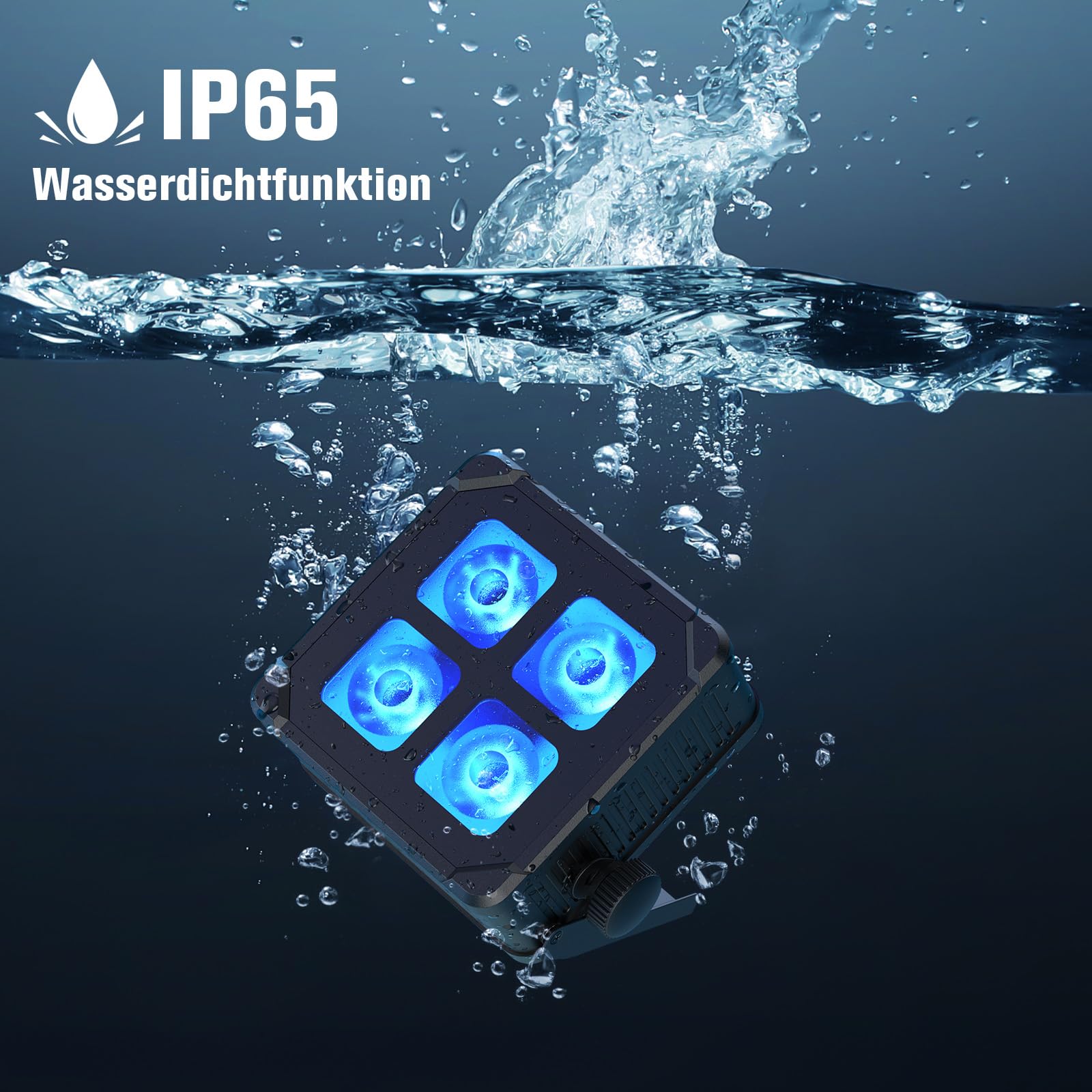 U`King 4PCS 4x10W Impermeabile Par LED Batteria, RGBWA UV IP65 Luce da Palco Esterno con Telecomando, Supporta APP, IR, Wireless 2,4 GHz per Giorni di Pioggia Piscina Matrimonio Spettacolo Discoteca