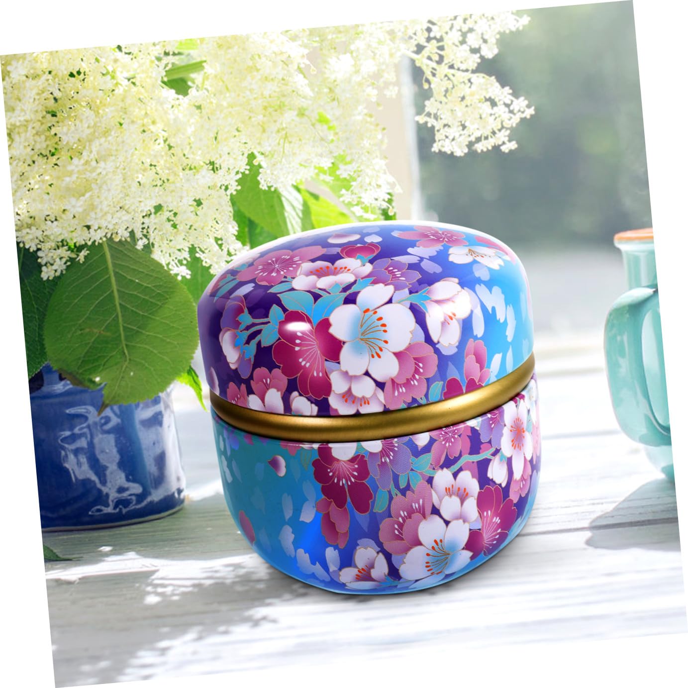 Set di 4 Barattoli in Latta Decorativi per Biscotti e Caramelle