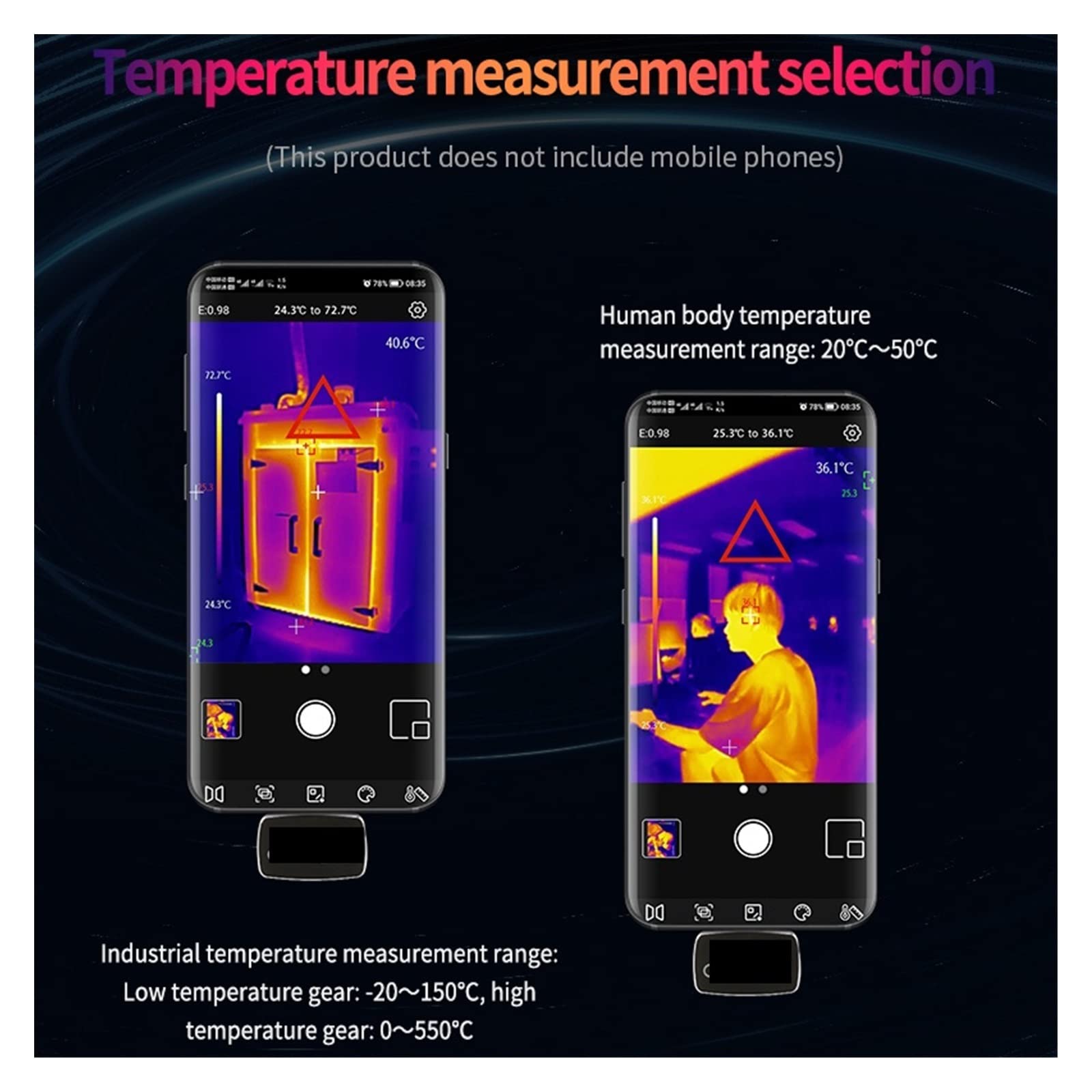 Telecamera termica Termocamera a infrarossi La termocamera termografica ripara l'imaging dell'immagine IR for la costruzione di telefoni cellulari con alta risoluzione(260M)