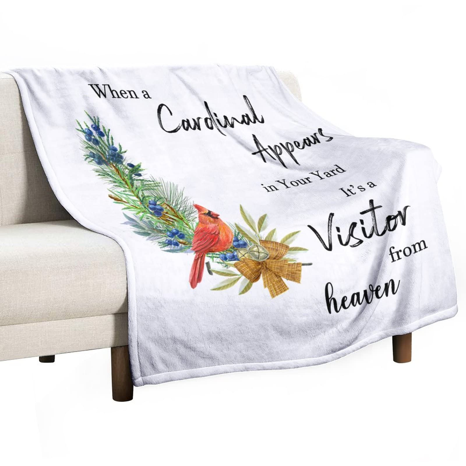Couverture en flanelle cardinal oiseau de paradis plaid chaud 130x150