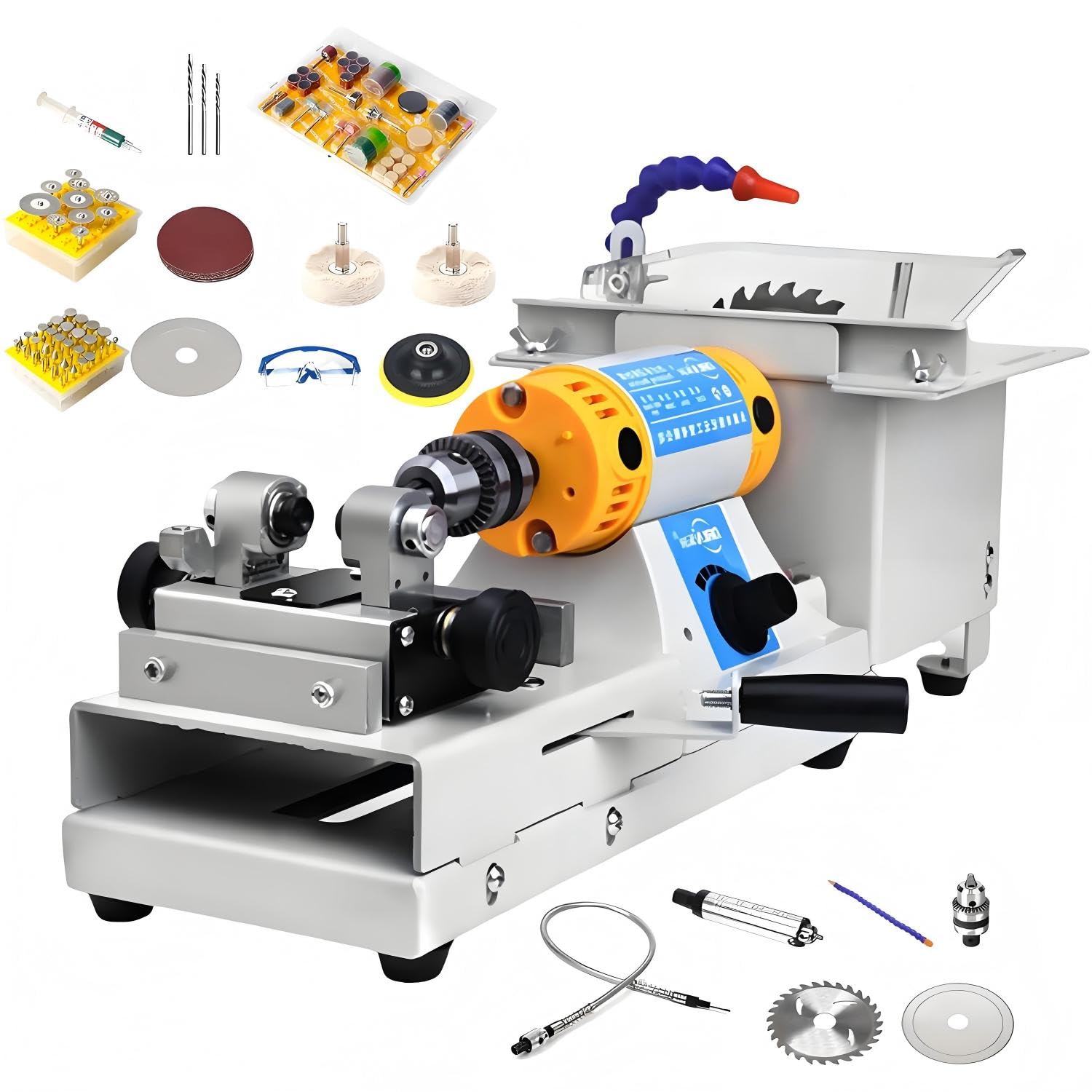 Máquina de Tallado y Pulido de Piedras Preciosas, Torno de Mesa, Herramienta Multiusos para Manualidades, Corte, Pulido, Grabado y perforación. JewelryAccessories