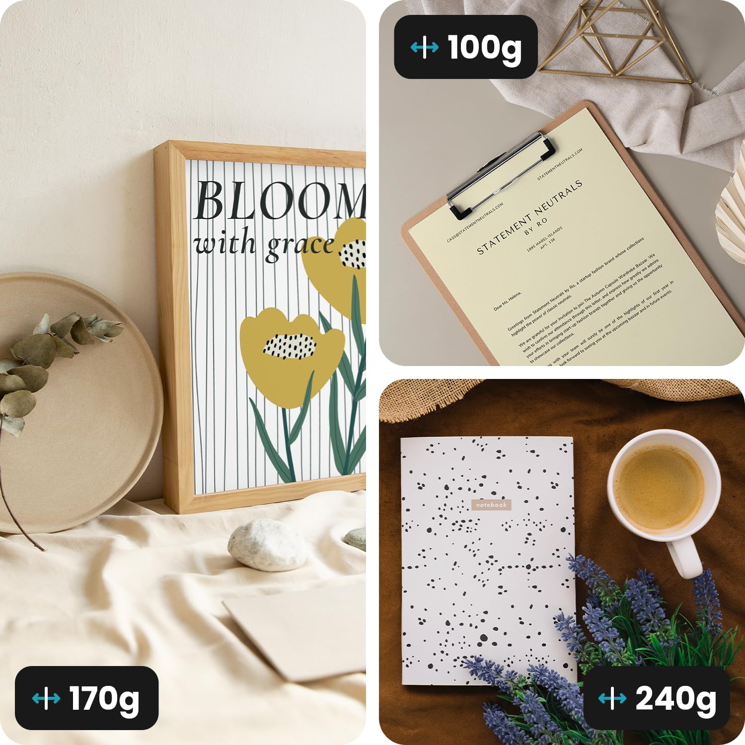Netuno 20x papier cartonné ivoire 100g A4 210 x 297 mm Lessebo Smooth Ivory papier imprimable élégant pour mariage bricolage cartes de visite cartes d'invitation origami brochures