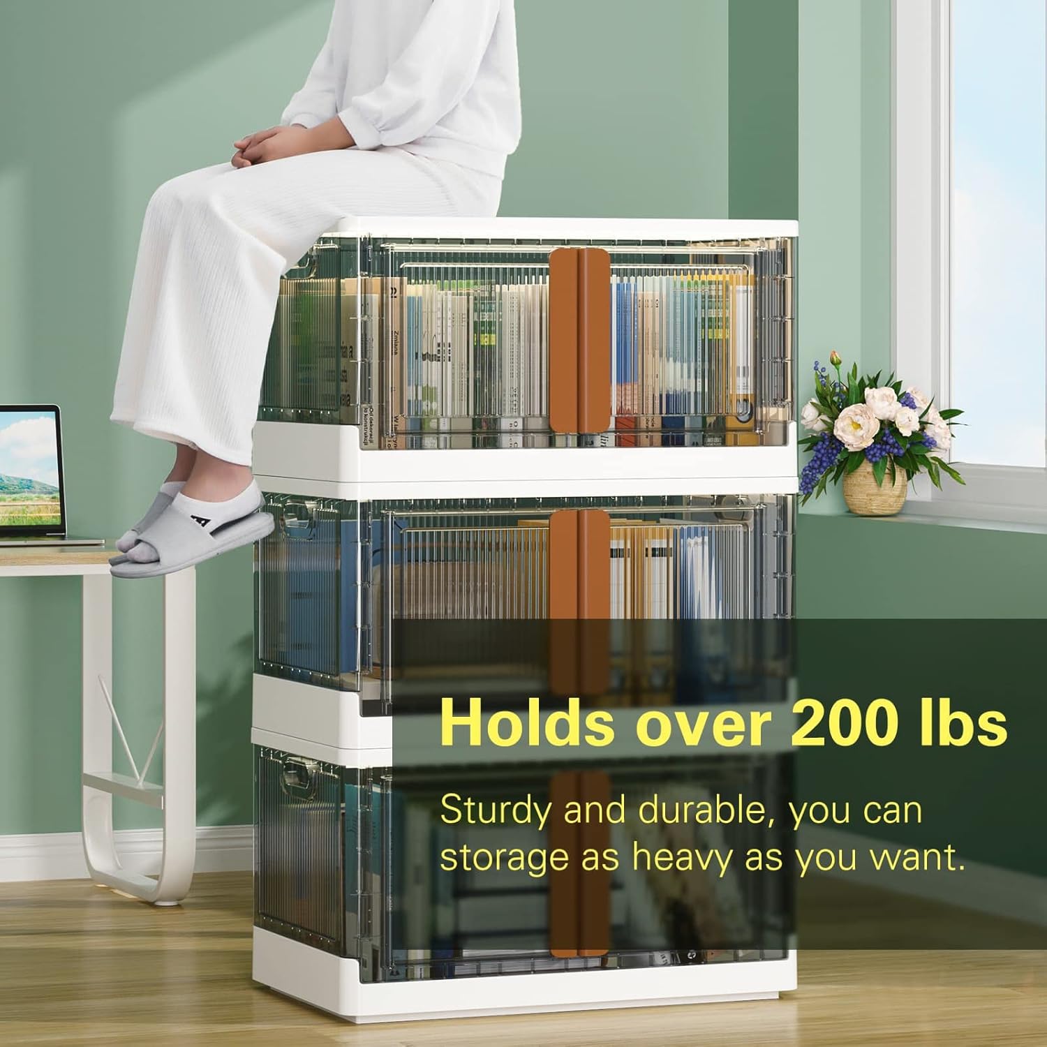 Buy ciecie 76 Quart XLarge Plastic Storage Bins with Lid, Extra Large