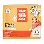 Hello Bello Premium Diapers Size 5 (27+ lbs) Main Squeeze Designs, 18ct Jumbo Pack