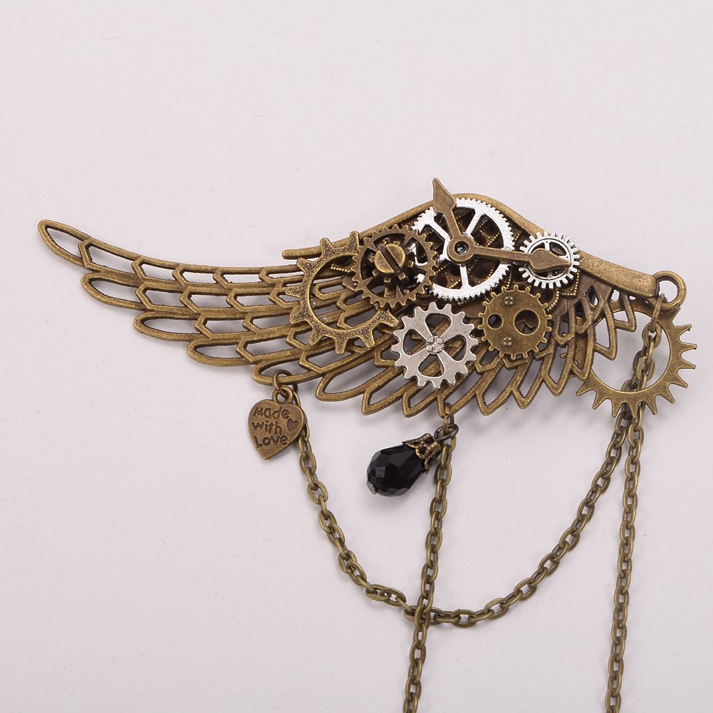 BLESSUME Damska gotycka spinka do włosów steampunk, styl retro, akcesoria (A)