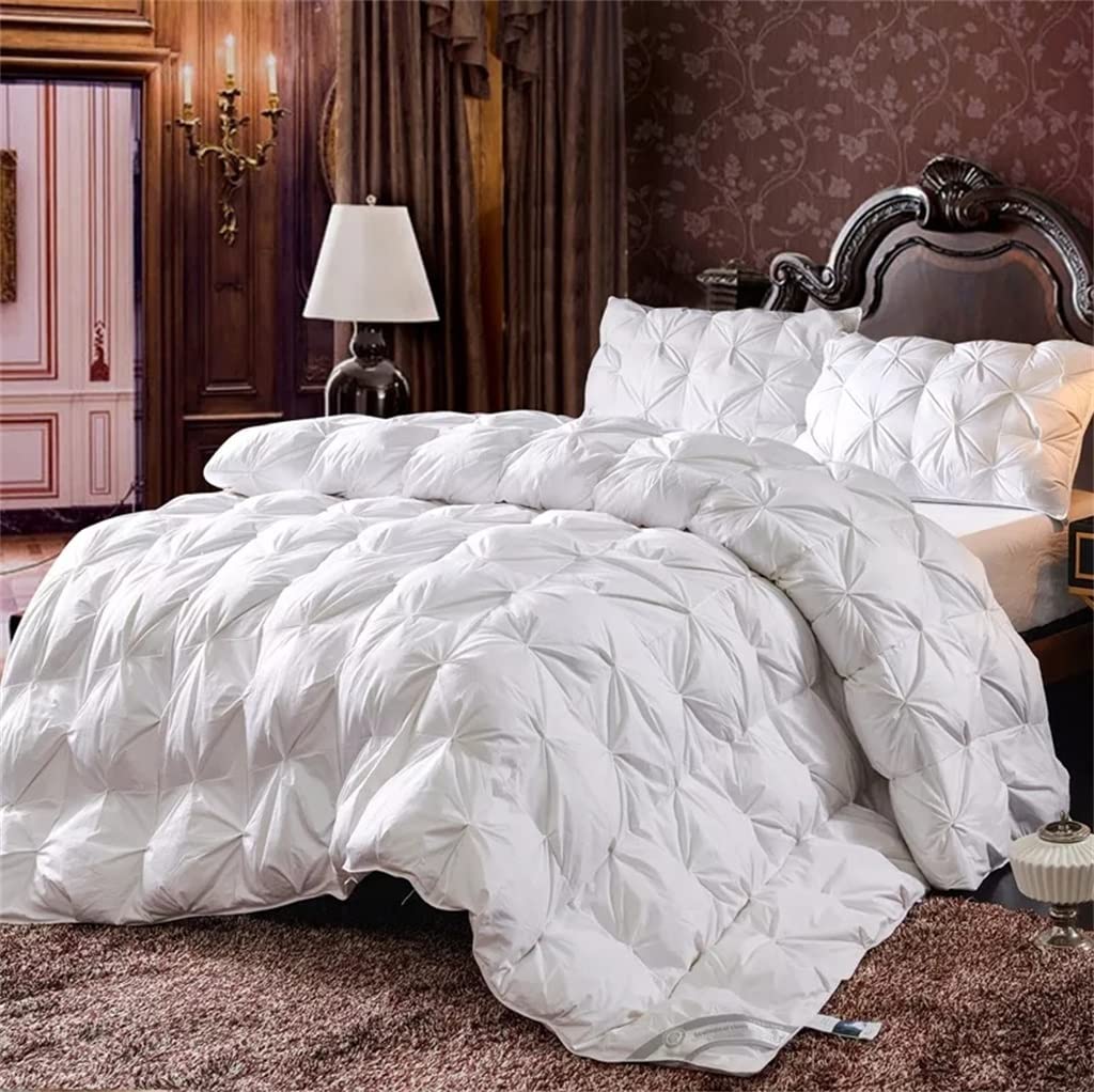 Piumino d'oca/anatra bianco in cotone Piumino d'oca in velluto Piumino Queen King Trapunte in piume invernali Mantieni caldo Copripiumino (Colore : D, Dimensioni : 220x240cm 4.5kg) (D 200x230cm 4.5kg)