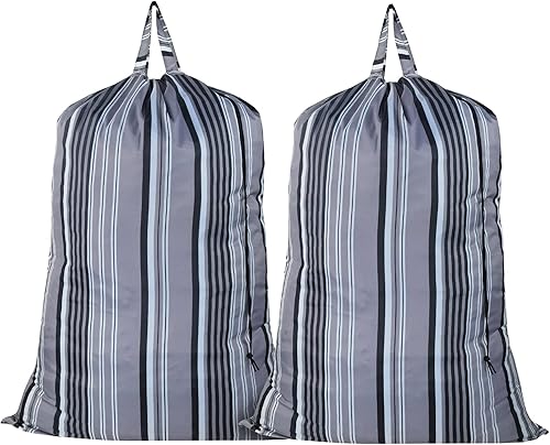 MAIBGALH Bolsa de lavandería con asas y cierre de cordón. Bolsas de lavandería extra grandes y resistentes, artículos esenciales para cuarto de