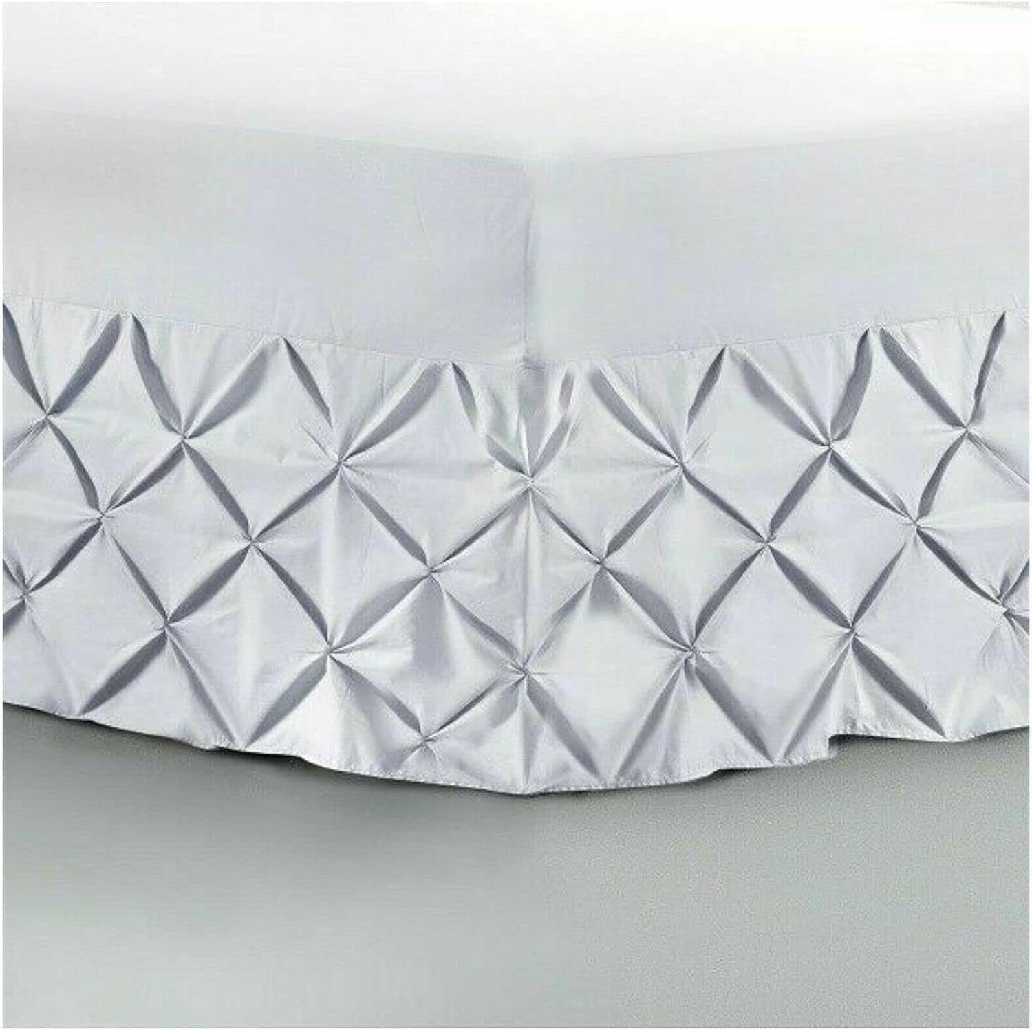 Single Bed Pintuck Valance Sheet 100 Egyptian Cotton Divan Bedbase