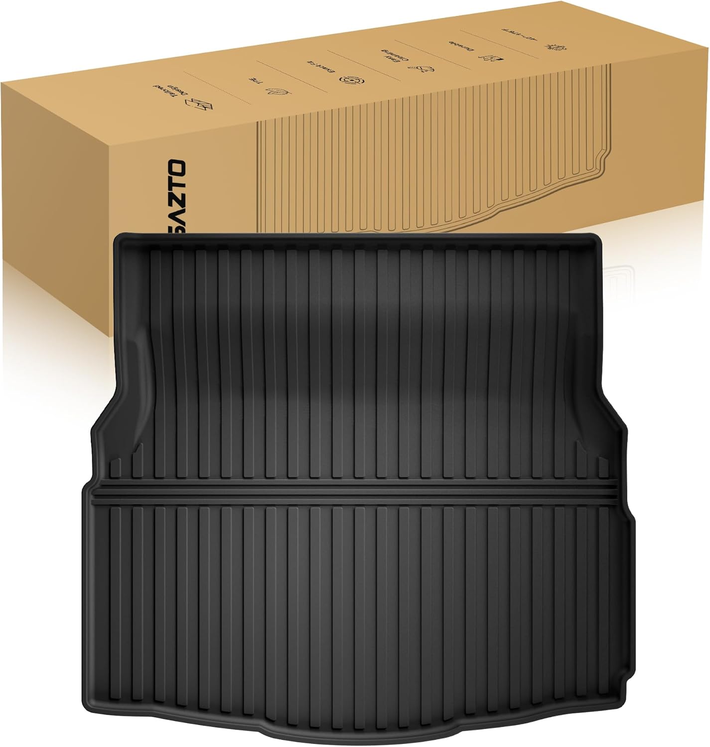 AOMSAZTO Cargo Mat Compatible with Mercedes-Benz C Class/C 300 4MATIC Sedan 2015-2021: TPE All Weather Protection Car Cargo Liner Trunk Liner for Mercedes Benz AMG C 63 C300