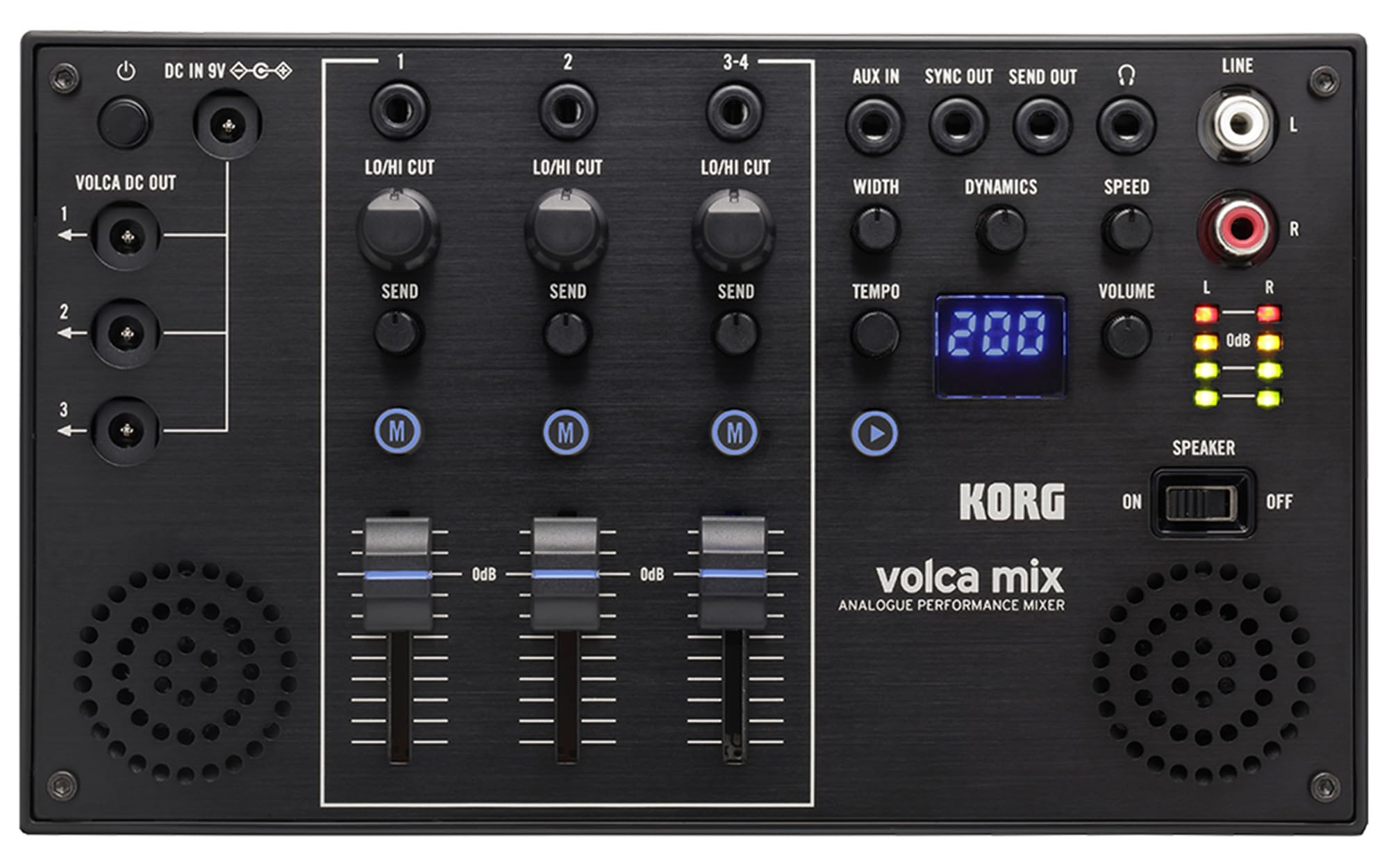 Korg Volca Mix Analogue Performance Mixer - Bundle with Power Supply, and Austin Bazaar Polishing Cloth