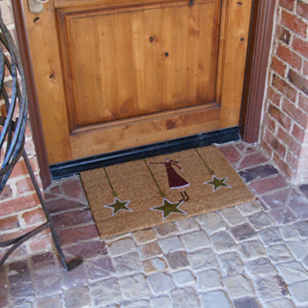 Rubber-Cal 10-106-053 Contemporary Holiday Doormat, 18 by 30-Inch, Tan