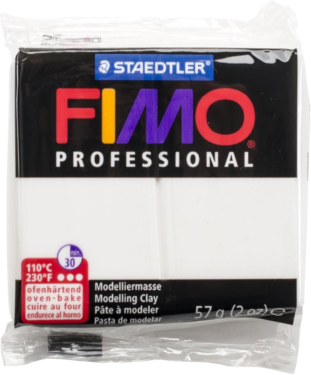 Fimo Professional Oven Hardening Modelling Clay, 57G, White