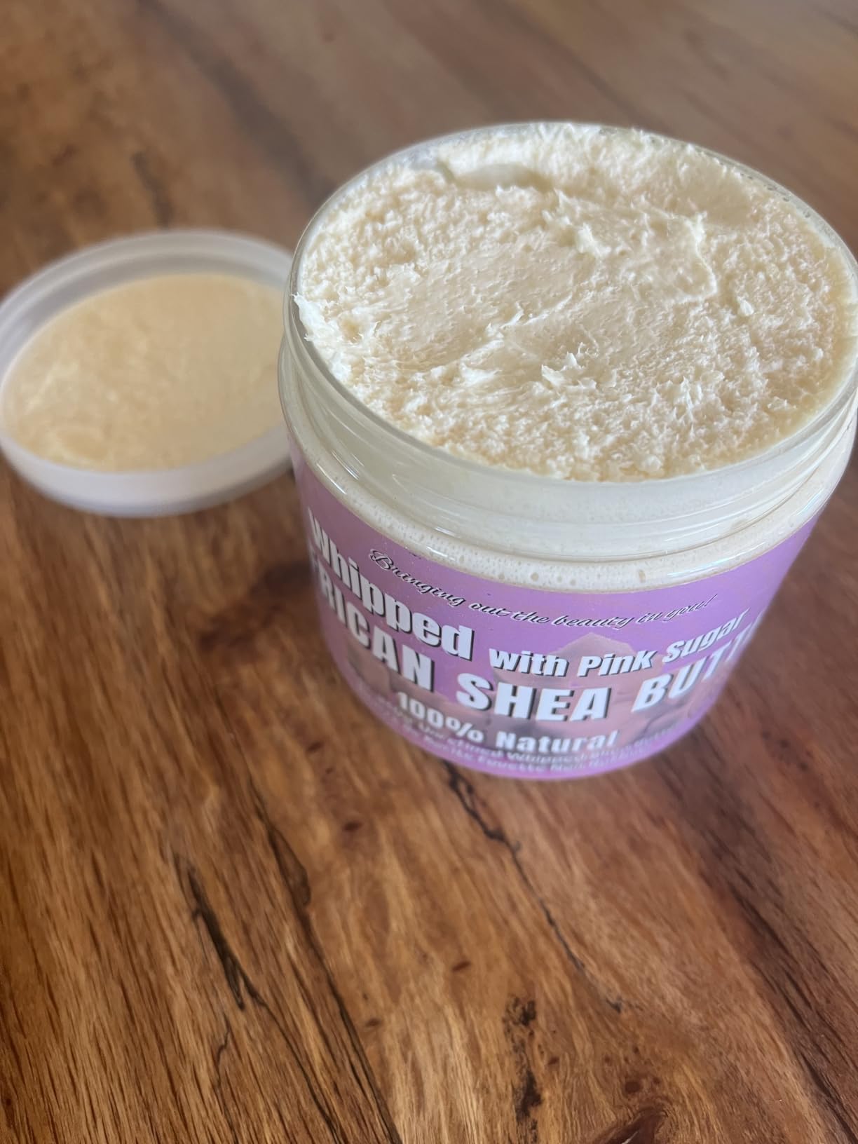 RA COSMETICS Whipped African Shea Butter with Pink Sugar – 100% Whipped Shea Body Butter from Ghana – Moisturizing Natural Skincare for Dry Skin, Hair, Scalp – Nourishes, Softens & Hydrates – 12oz
