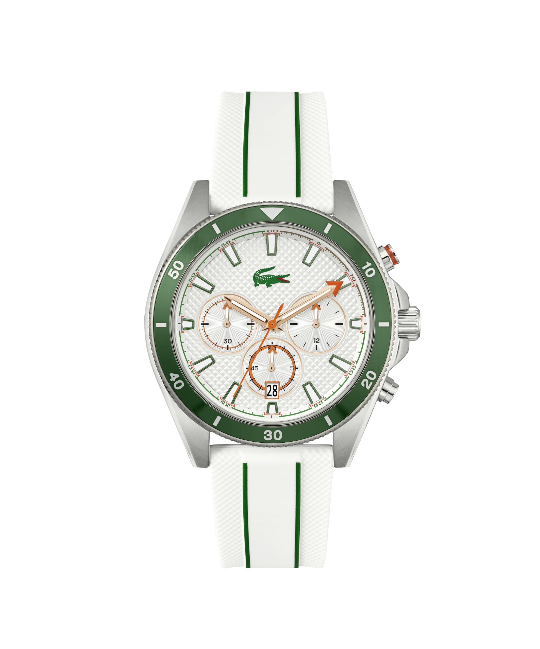 Lacoste Mainsail Qtz Fashion Chrono White Round Dial Men's Watch|White