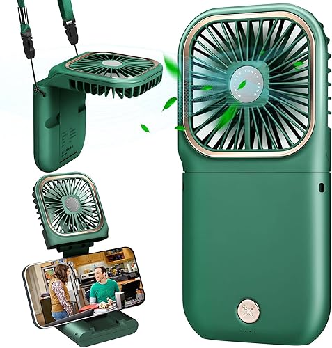 DAVID ROCCO Ventilador de mano, mini ventilador portátil, pequeño ventilador personal actualizado 2022 con ventilador de cuello de 3 velocidades, disponible en Yaxa Costa Rica