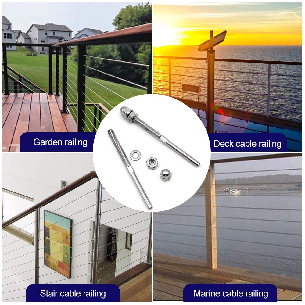 Zip Line Threaded Cable Tensioners, Stainless Steel Cable Threaded ...