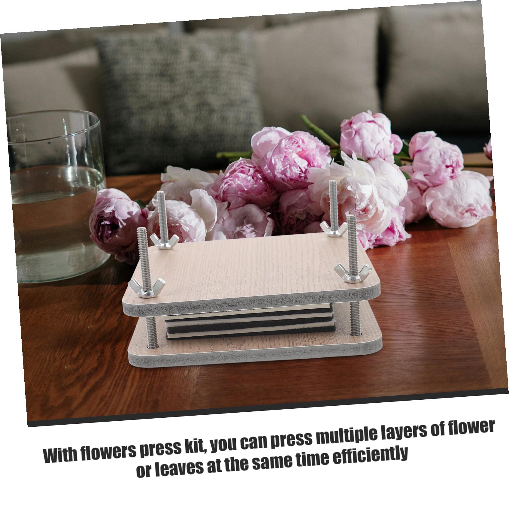Gatuida Kit per Pressare Fiori in Legno Miniatura Strumento per Essiccare e Pressare Piante Creativo Fai da Te per Amanti di Botanica e Artigianato