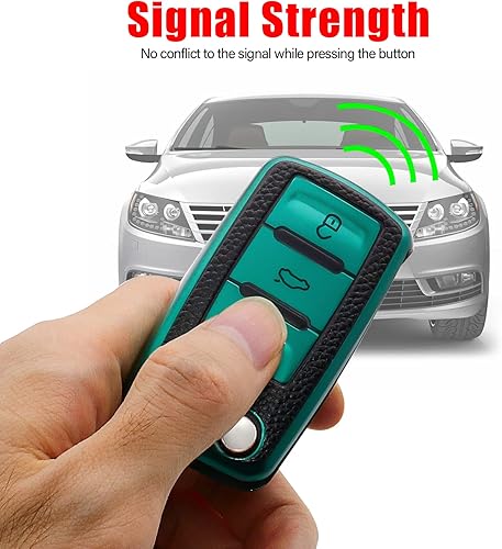 Miniatura 4 de Syodiesn Funda para llavero VW de TPU suave de alta calidad con llavero de protección de 360 grados compatible con VW Volkswagen Jetta Golf Polo MK6