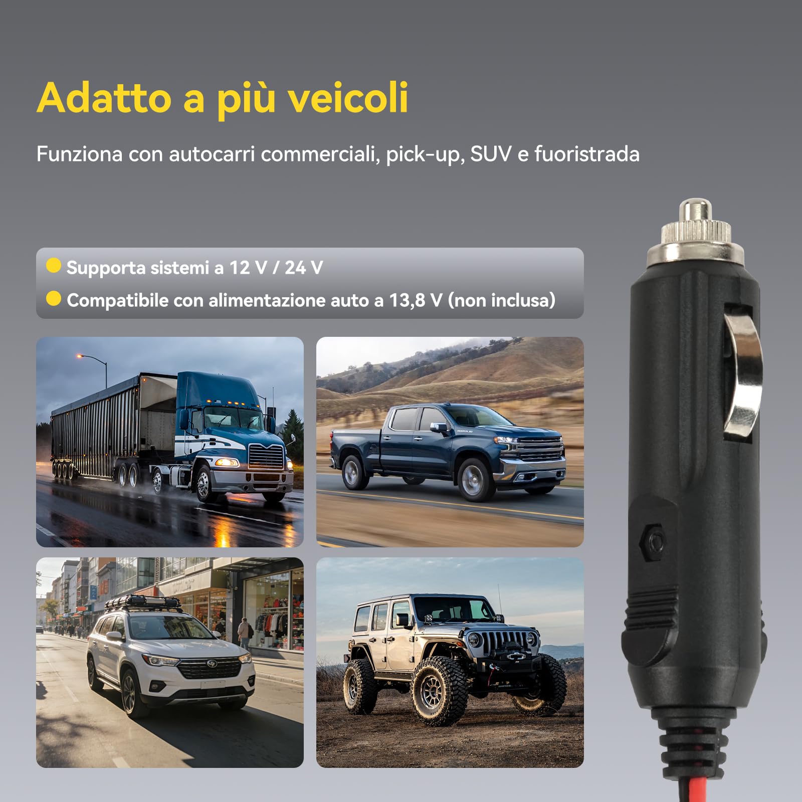 Retevis MB63B CB Radio e Antenna, NRC Cancellazione Del Rumore Radio CB Veicolare,12V/24V, AM/FM, TFT Colori, CTCSS/DCS, VOX, 40 Canali,EMG CH9/19 Radio CB Portatile per Team Fuoristrada (1 Pezzo) - 5