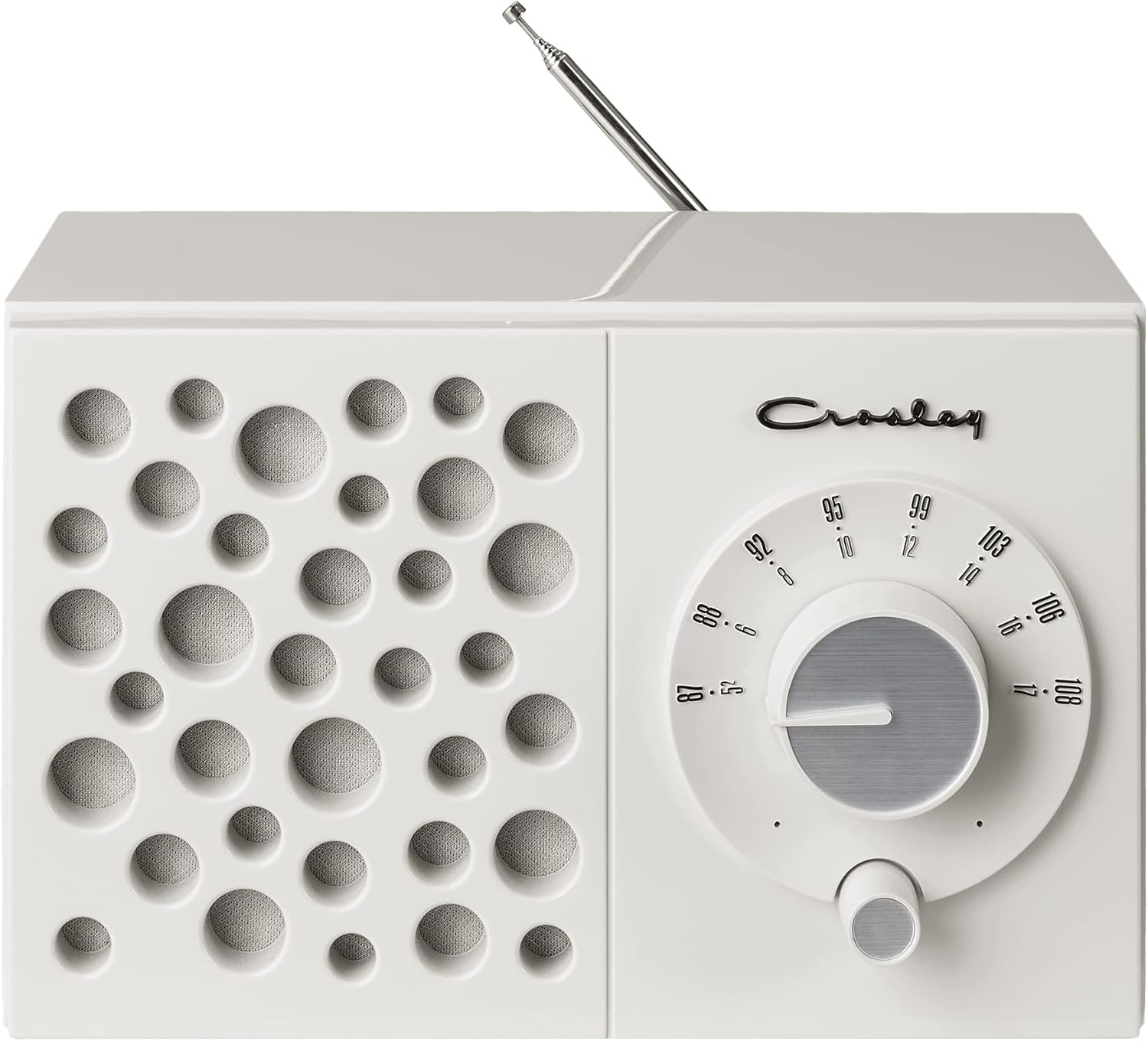 Crosley CR3042A-WS Maverick Portable AM/FM Radio with Bluetooth Receiver, White Sand