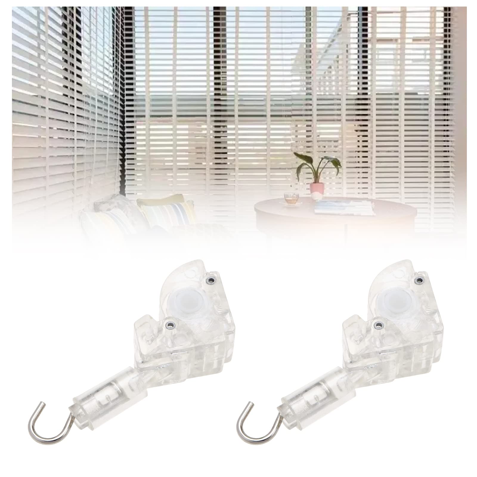 The Lord of the Tools 4Pcs 1" Blinds Wand Tilter Mechanism with D Shaped Gear 5/32" Hook Connection Metal Venetian Blind Tilt Wand Tilter Mechanism Replacement for Mini Blinds - Image 3