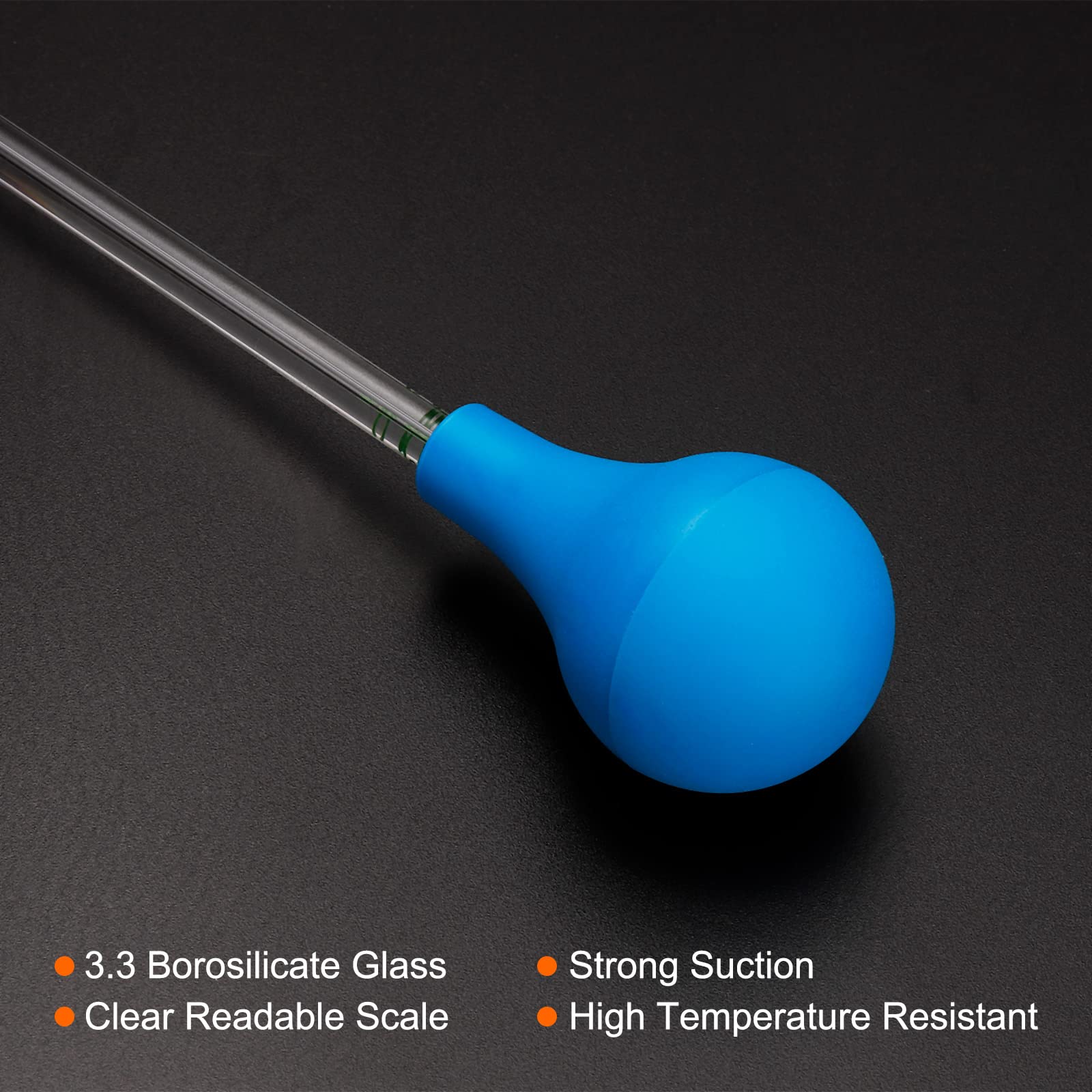 Pipette In Vetro Per Laboratorio - Set 4 Pezzi Da 1ml, 3ml, 5ml, 10ml Con Tappi In Silicone E Spazzole - Foto 6