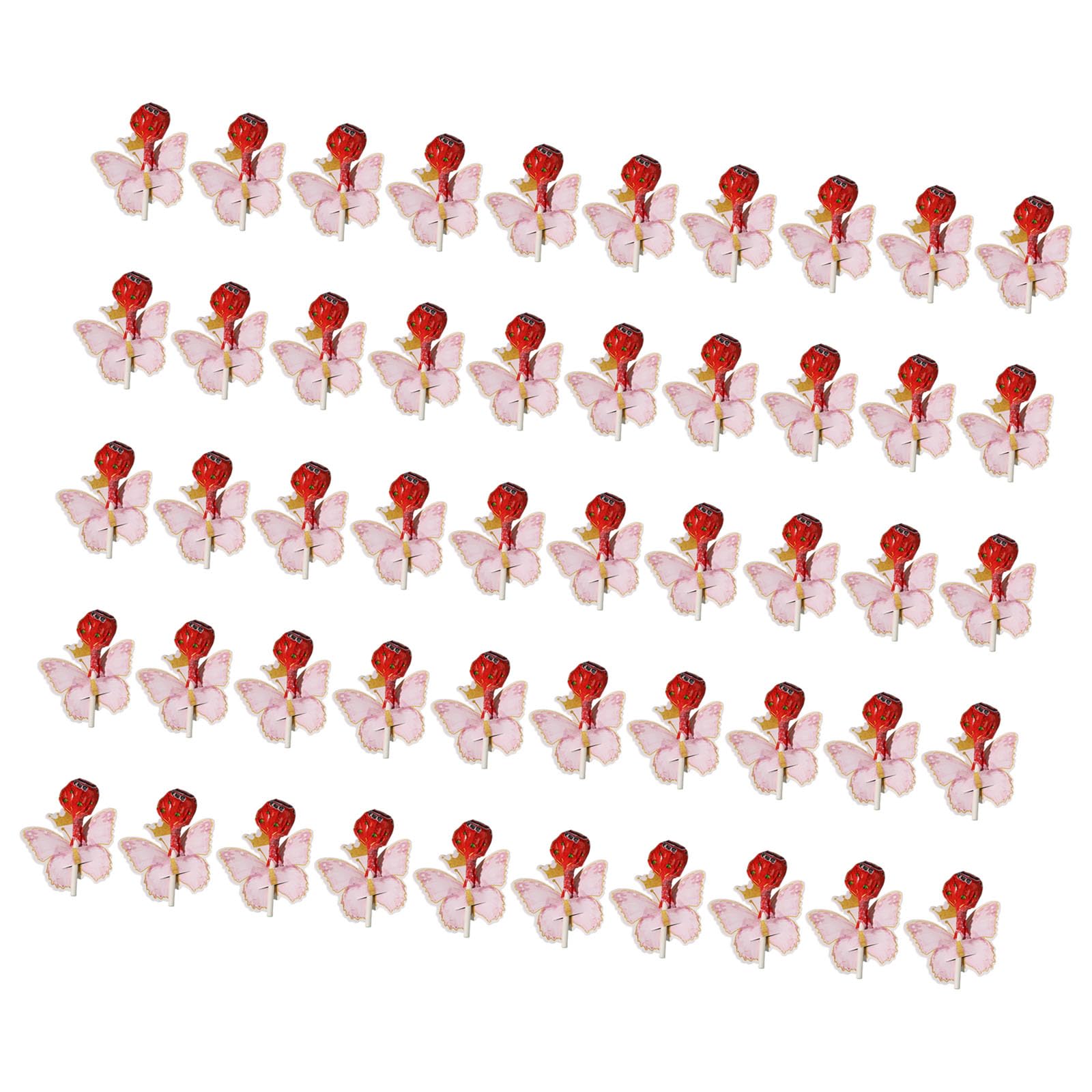 Xinsheinelry A 50Pcs Butterfly Shaped Paper Lollipop Holder Lollipop Candy Inserts Card For Birthday Decorations Nd Gift Packaging Colorful Cake Successes