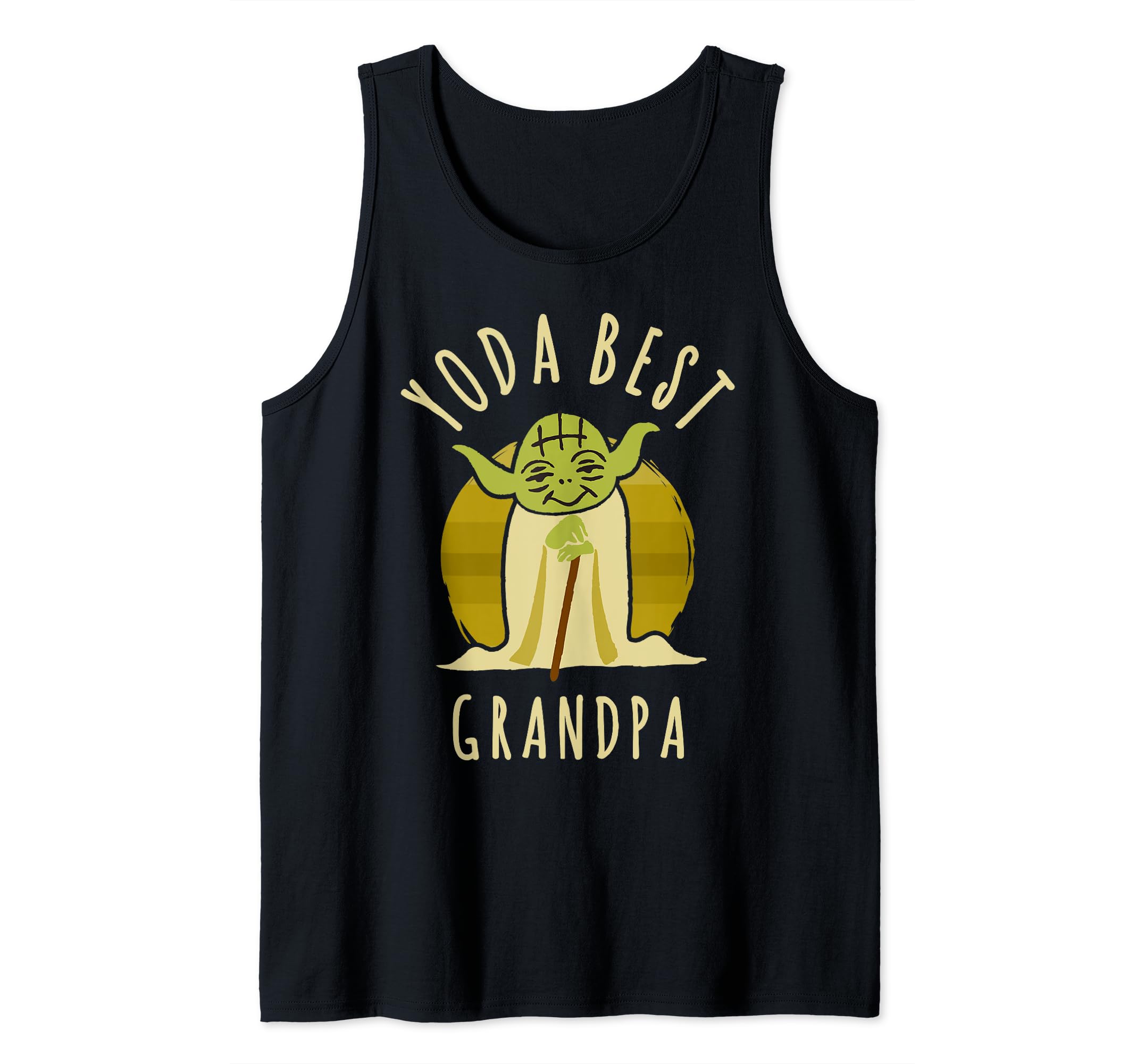 Star Wars Yoda Best Grandpa Cartoon Yoda Tank Top
