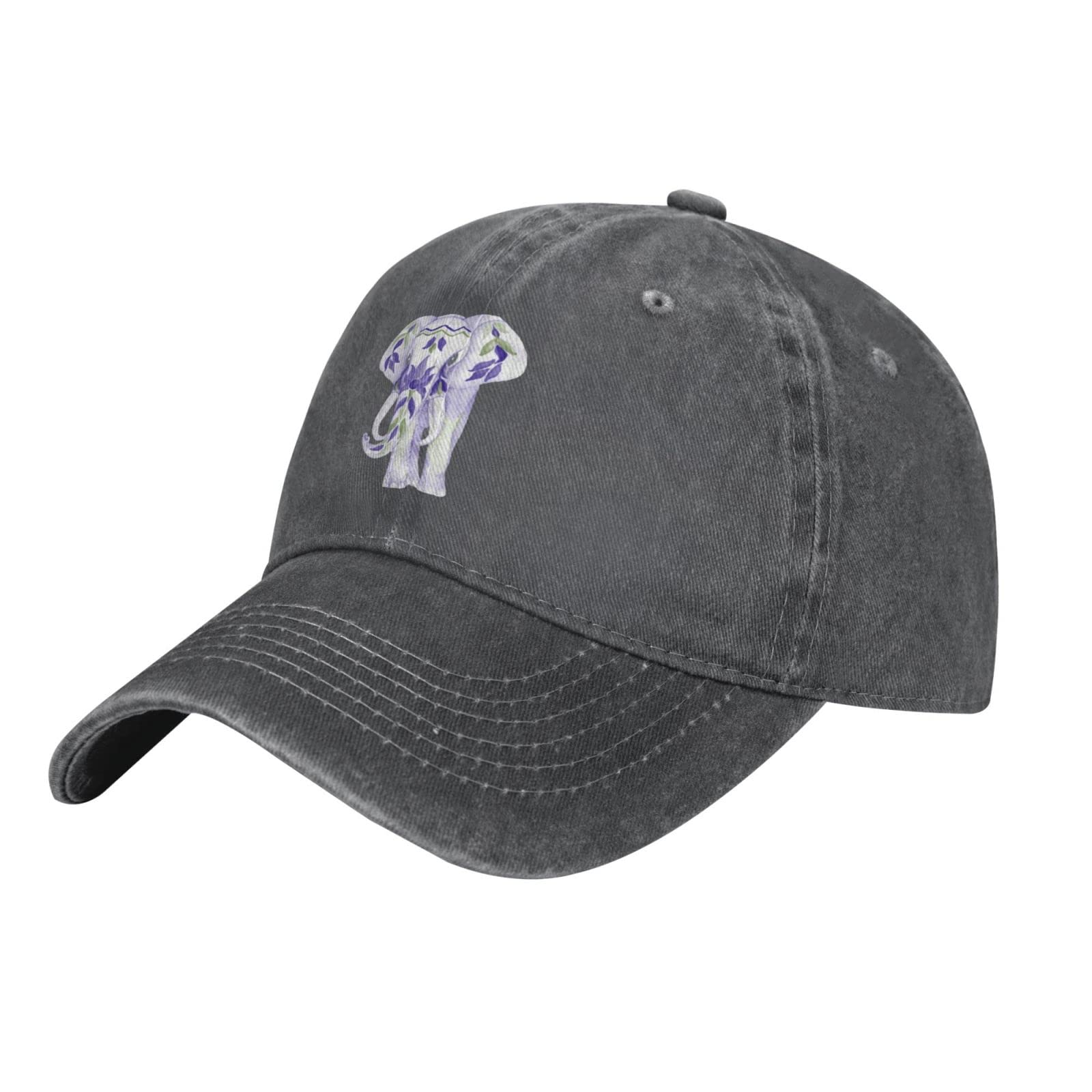 Fioletowy słoń czarne czapki z daszkiem dla mężczyzn kobiet czapka wędkarska czapka trucker czapka taty czapka snapback czapka przeciwsłoneczna czapka bejsbolówka