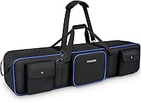 Vista 1 de YOREPEK Bolsa de transporte para trípode de 50.5 pulgadas, resistente bolsa de soporte de luz con 2 rellenos extraíbles, estuche