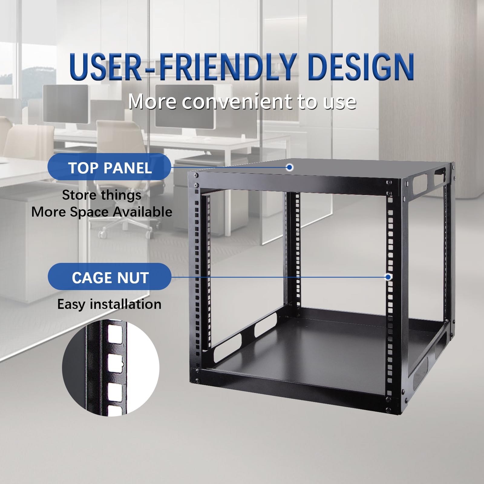 Network Rack Free Stand Snapklik.com : 9U Open Frame Network RackFree Standing Network Server ...