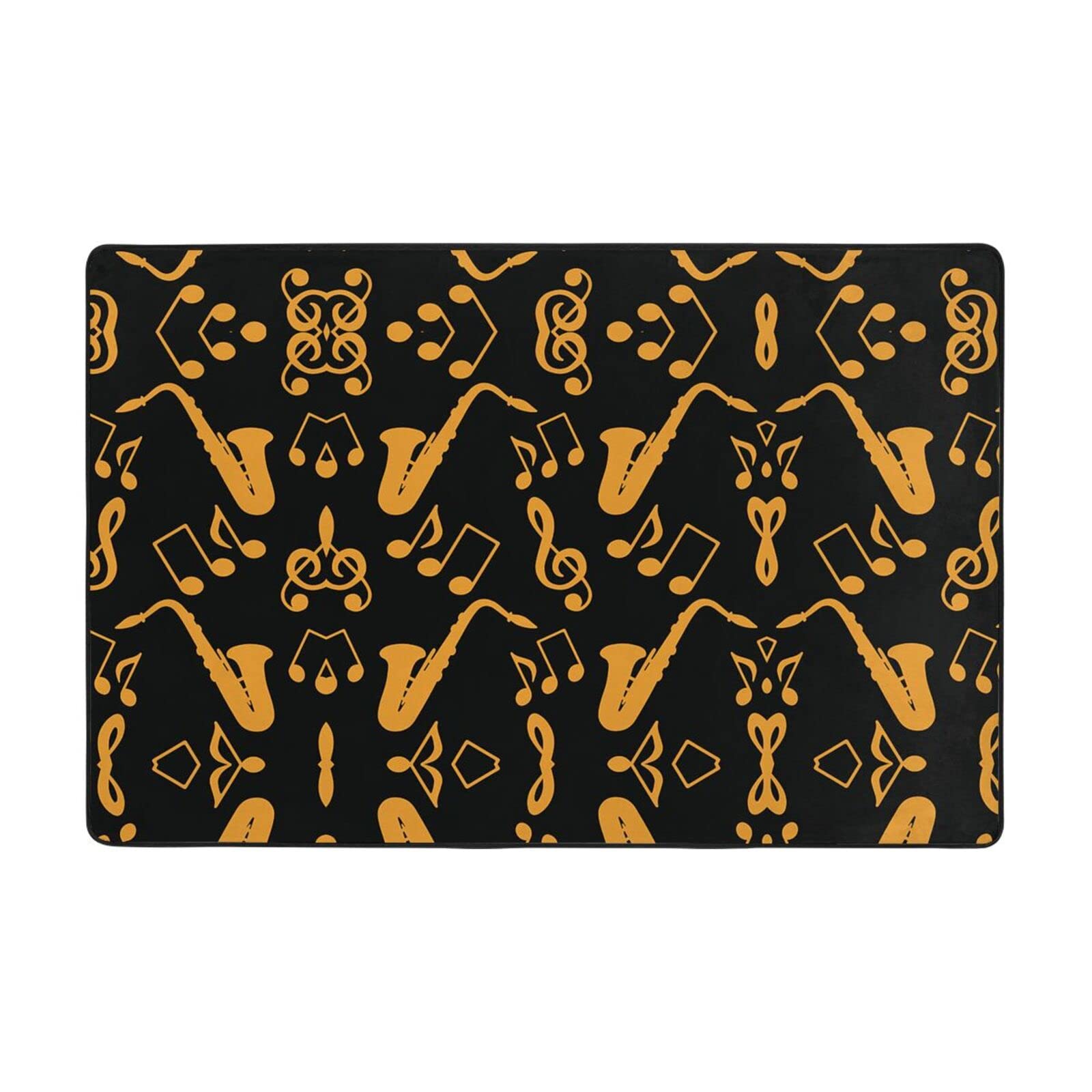 Tapis notes de musique super doux et tapis de sol décoratif pour chambre et cuisine