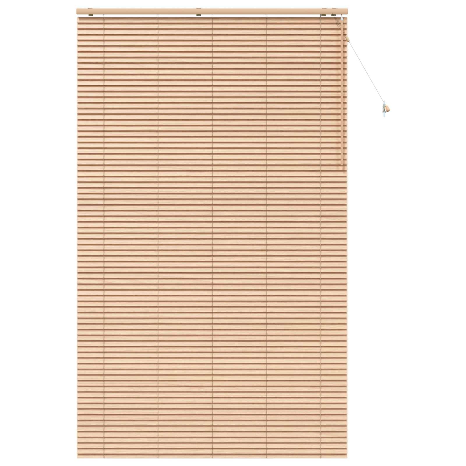Holzjalousie Eichenoptik 150 x 250 cm - Jalousie aus Paulownia-Holz mit 35 mm Lamellen, Sichtschutz und Lichtregulierung, Jalousette für Wohnzimmer, Küche und Büro