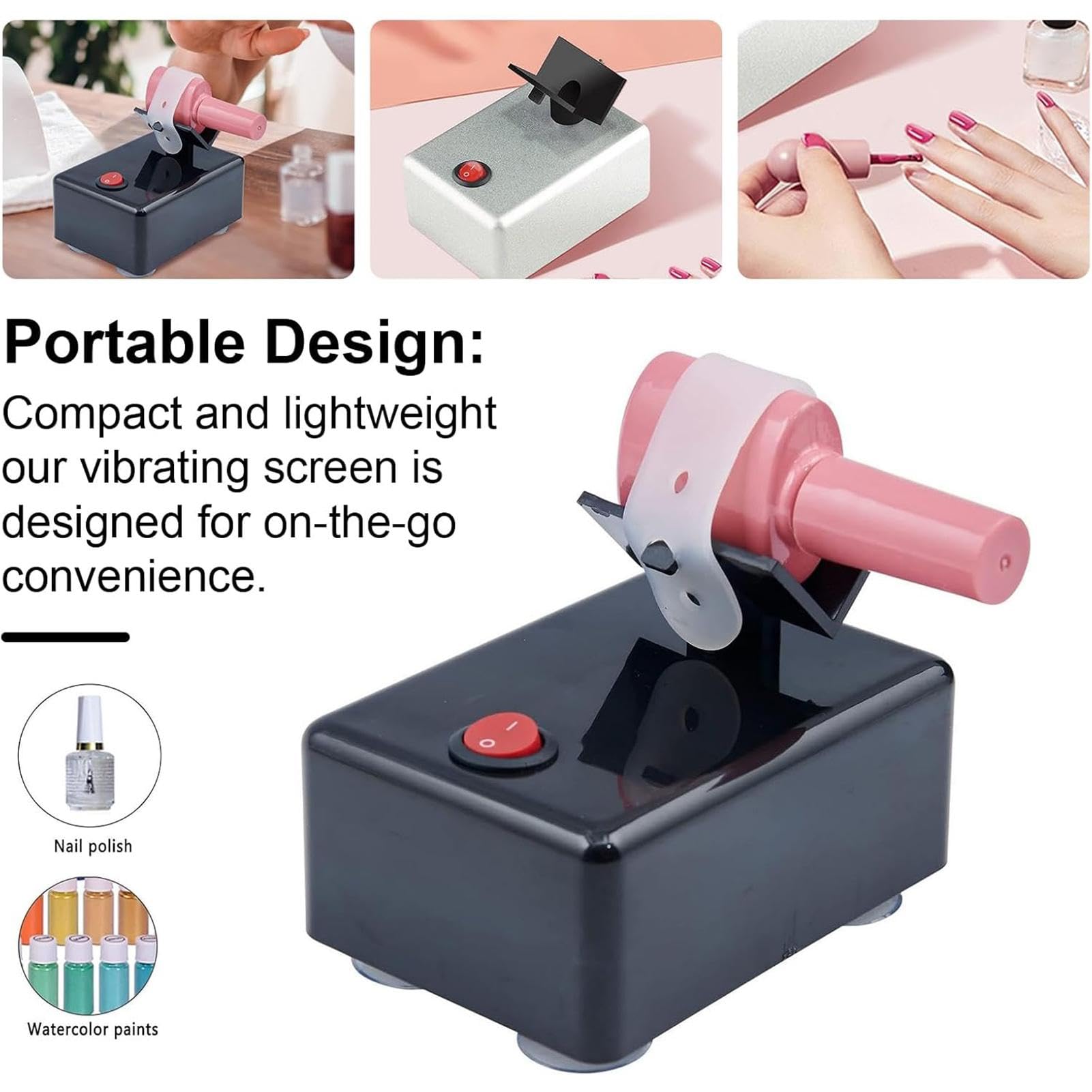 Nagellackmischer, Nagellackstreuer,Nagellackmischer - Mixer für Farben, Nagellack, Wimpernkleber, Schüttelmaschine für Nagelkleber